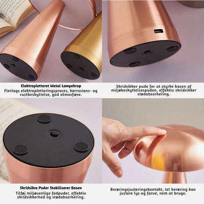 NordGlow™ – Elegant Trådløs Genopladelig Stemningslampe