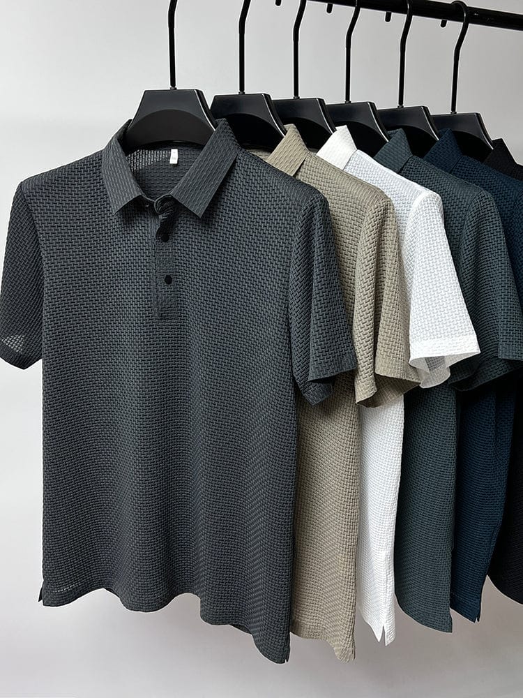 Vince™ – Åndbar Poloshirt i Mesh til Sommeren