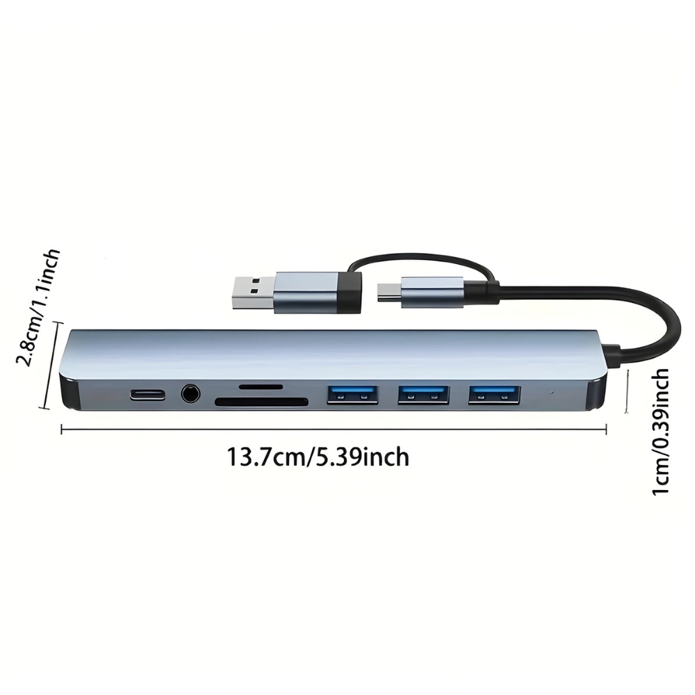 PortSync™ – Multiport USB-C 8-i-2 Adapter