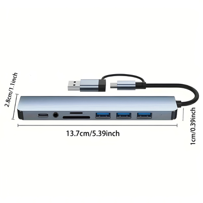 PortSync™ – Multiport USB-C 8-i-2 Adapter