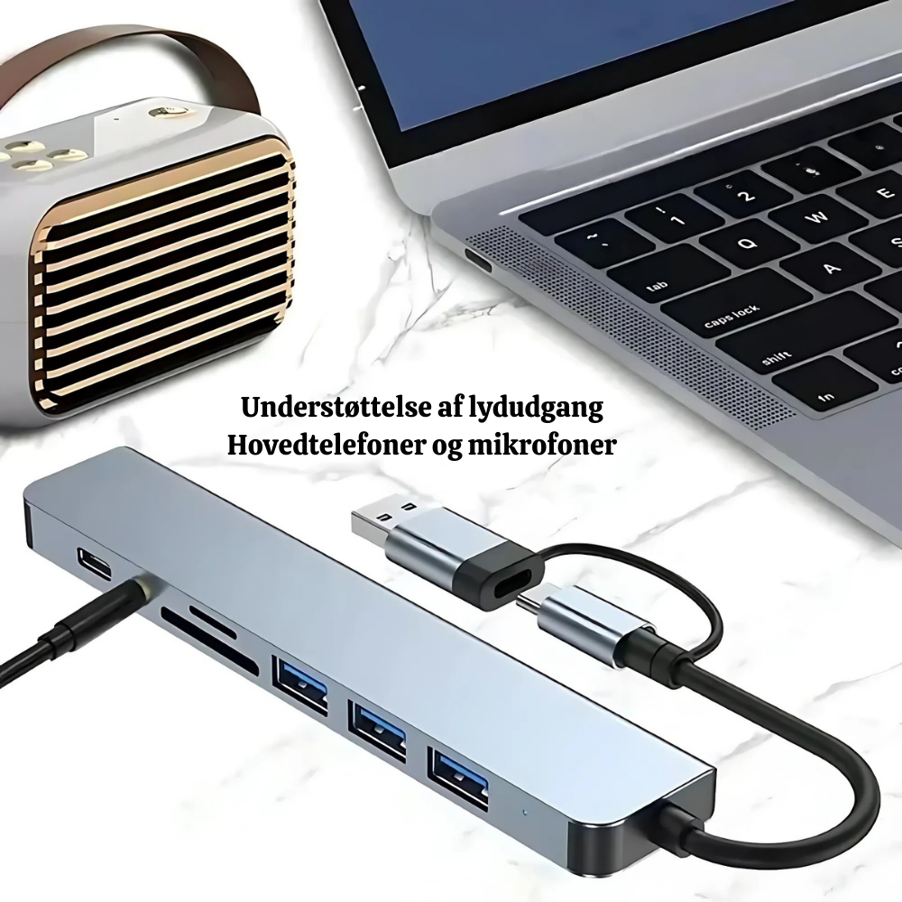 PortSync™ – Multiport USB-C 8-i-2 Adapter
