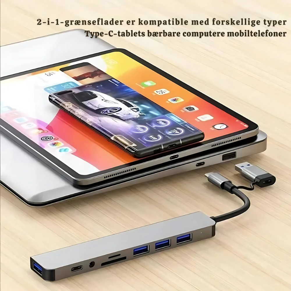 PortSync™ – Multiport USB-C 8-i-2 Adapter