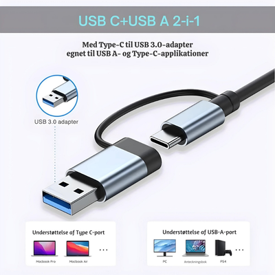 PortSync™ – Multiport USB-C 8-i-2 Adapter