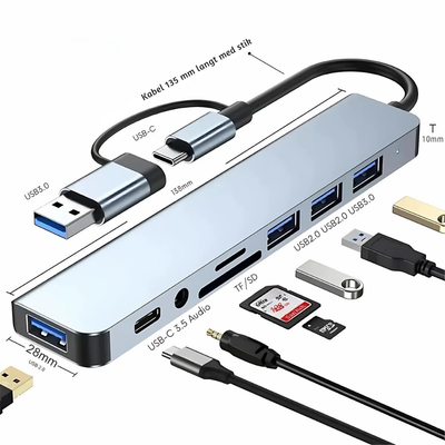 PortSync™ – Multiport USB-C 8-i-2 Adapter