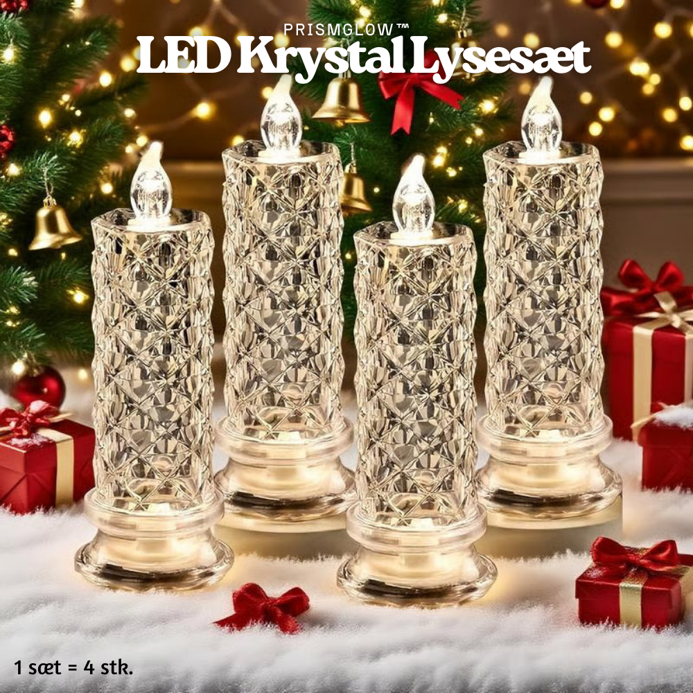 PrismGlow™ – LED Krystal Lysesæt
