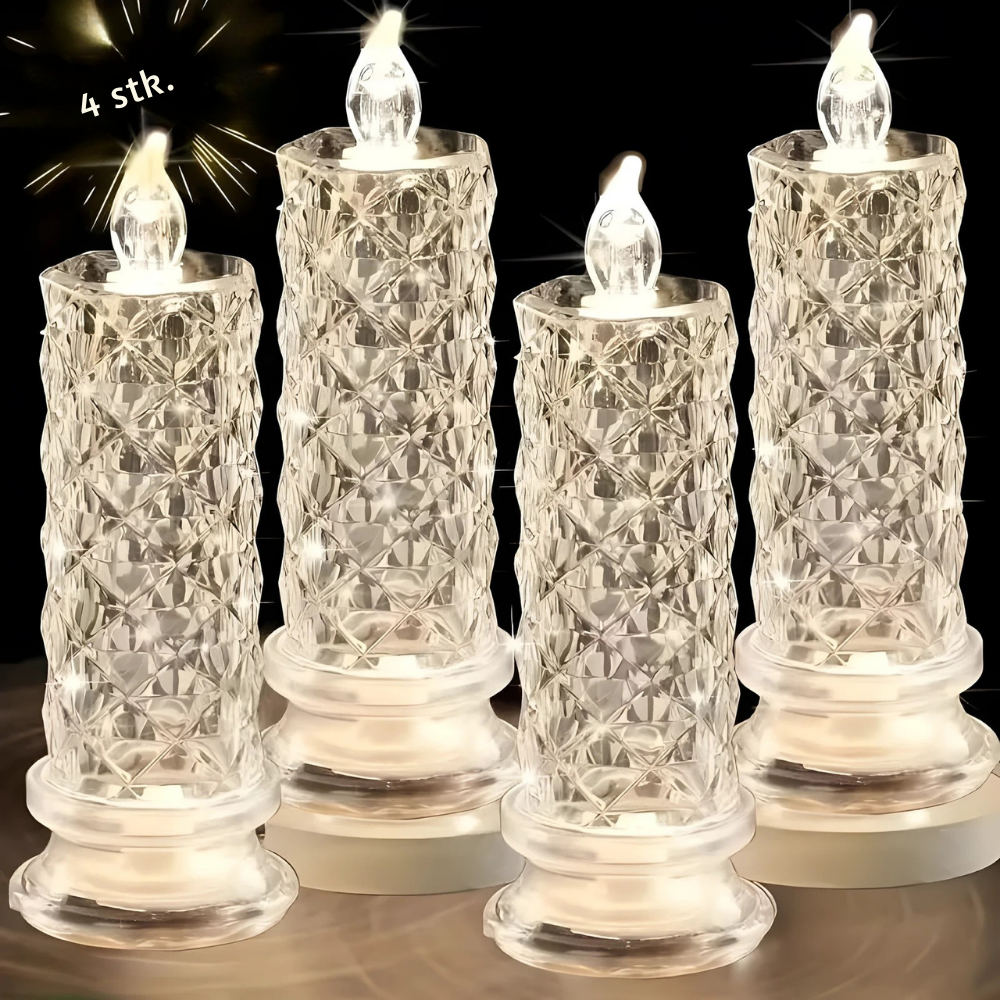 PrismGlow™ – LED Krystal Lysesæt