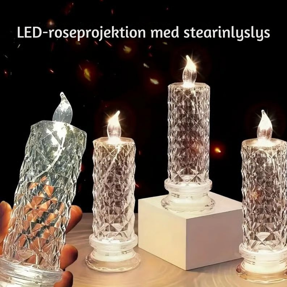 PrismGlow™ – LED Krystal Lysesæt
