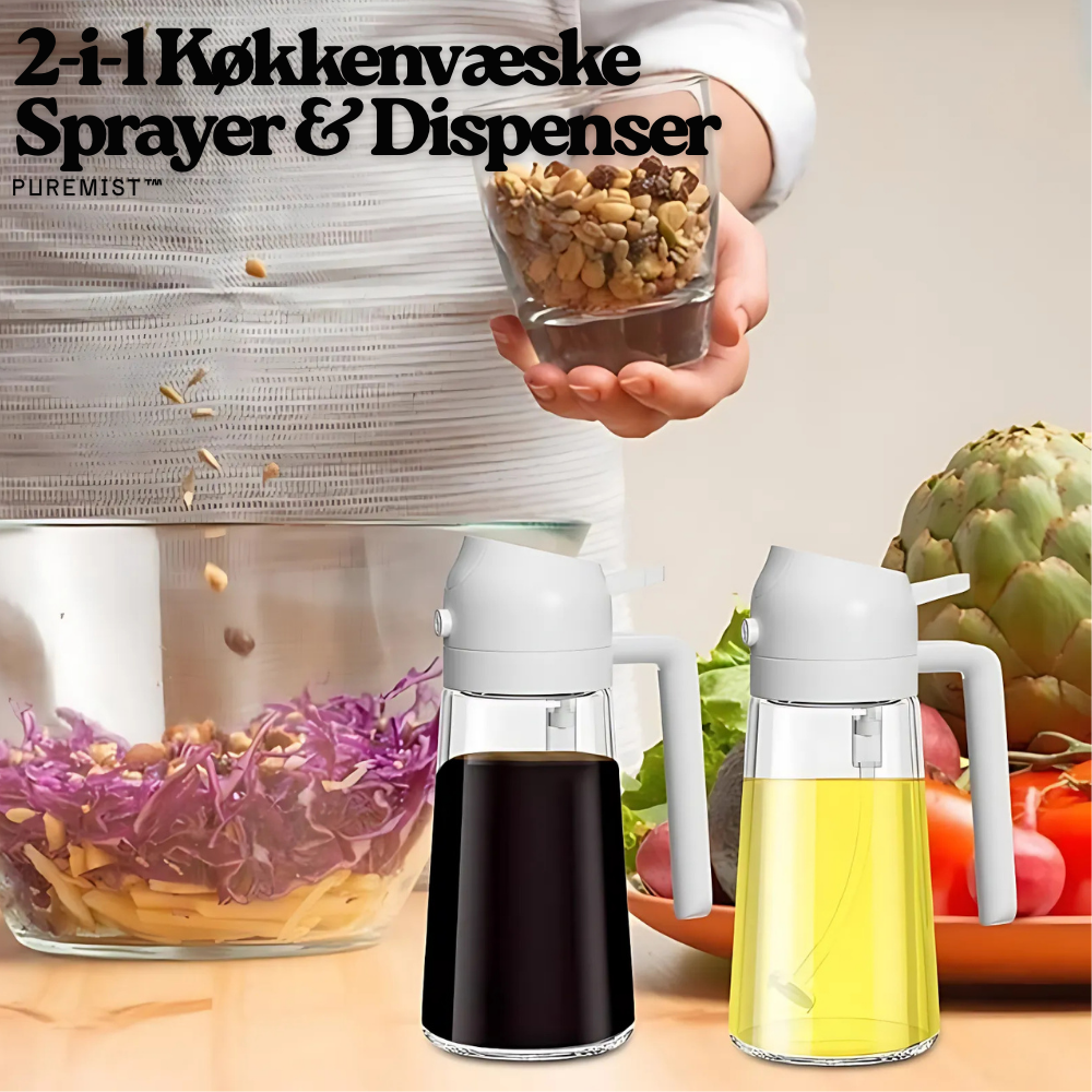 PureMist™ – 2-i-1 Køkkenvæske Sprayer & Dispenser