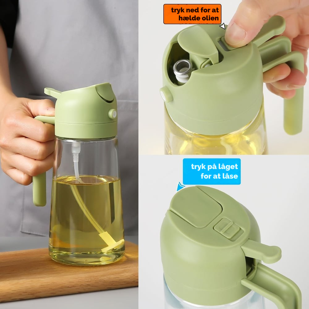 PureMist™ – 2-i-1 Køkkenvæske Sprayer & Dispenser