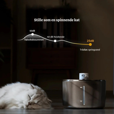 PurrFlow™ – Trådløs Automatisk Vandfontæne til Katte