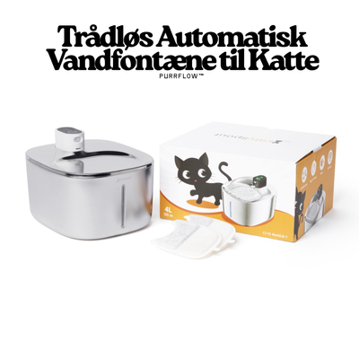 PurrFlow™ – Trådløs Automatisk Vandfontæne til Katte