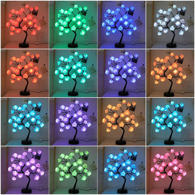 BlossomGlow™ - Lampe med Fortryllet Rosentræ