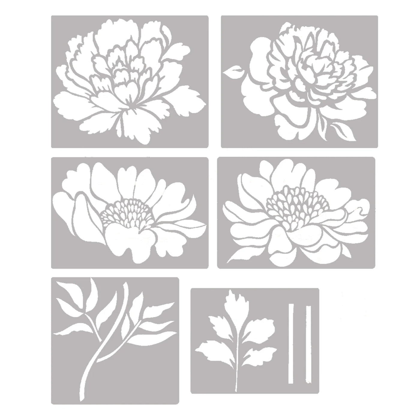 BlomsterPræg™ - Store Reusable Stencils til Havehegn og DIY Kunstprojekter