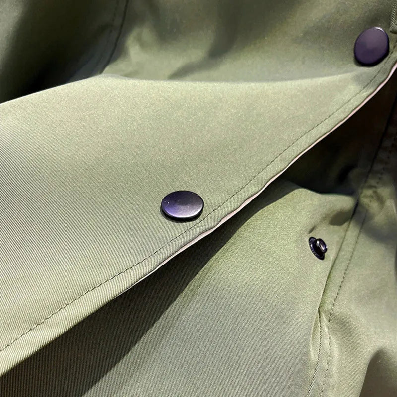 Aveline™ – Tidløs Mellemlang Trenchcoat med Hætte