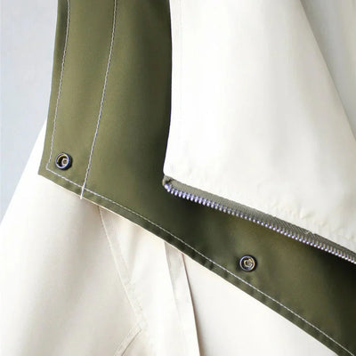Aveline™ – Tidløs Mellemlang Trenchcoat med Hætte