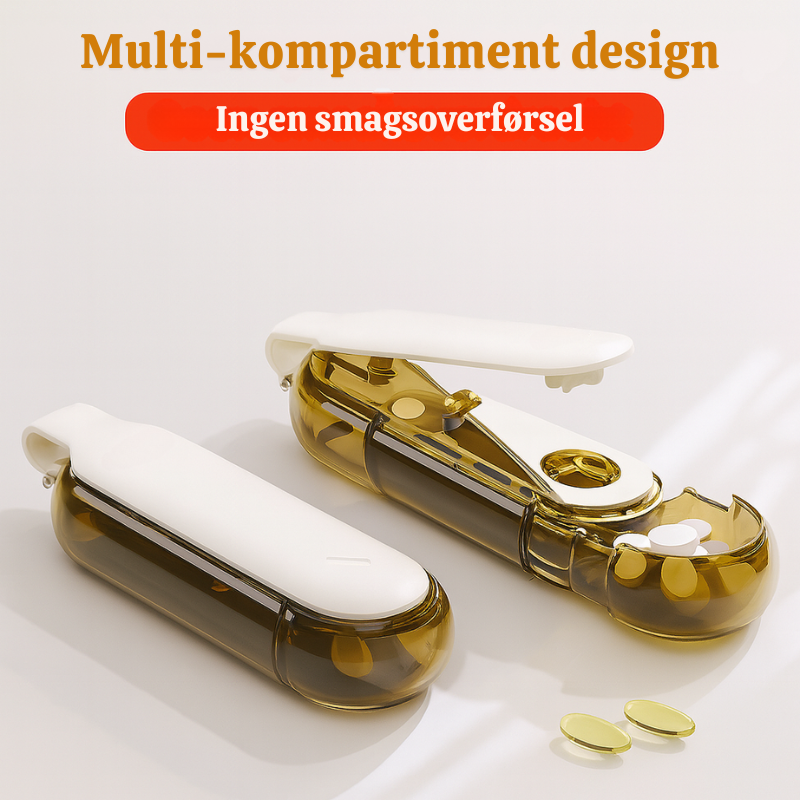 SafeMeds™ – Smart 2-i-1 Pilleknuser & Pilleæske