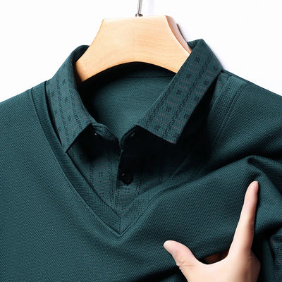 Prestige™ - Elegant trykt langærmet polo