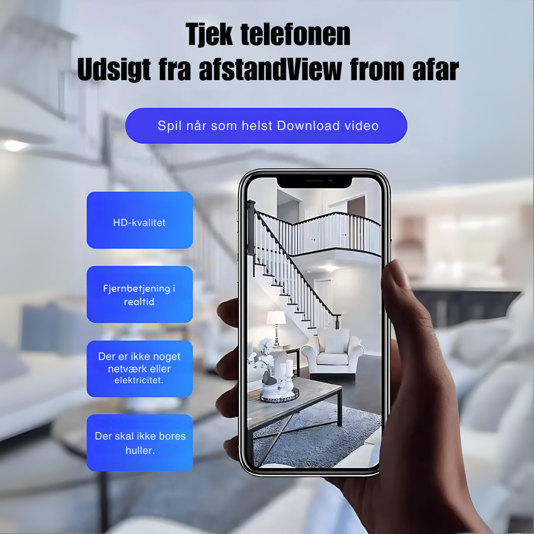 SecureView™ – HD Smart trådløst Wifi-Spionkamera