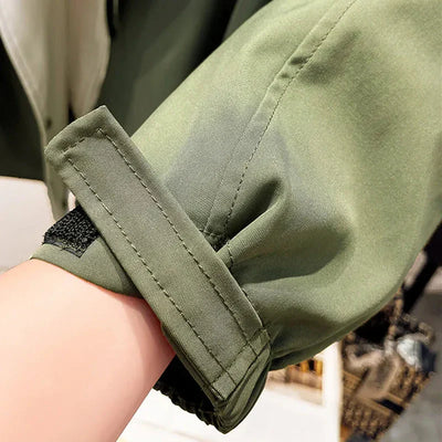 Aveline™ – Tidløs Mellemlang Trenchcoat med Hætte