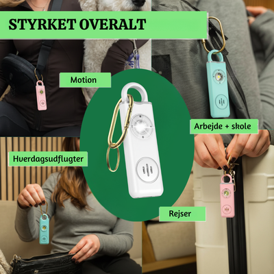 SheShield™ – Personlig Sikkerhedsalarm til Kvinder med LED Strobelys