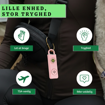SheShield™ – Personlig Sikkerhedsalarm til Kvinder med LED Strobelys