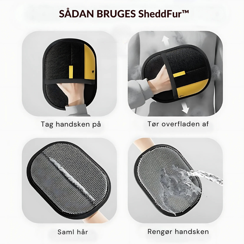 SheddFur™ – Elektrostatiske Kæledyrshår Fjerningshandske