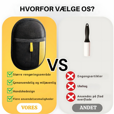 SheddFur™ – Elektrostatiske Kæledyrshår Fjerningshandske