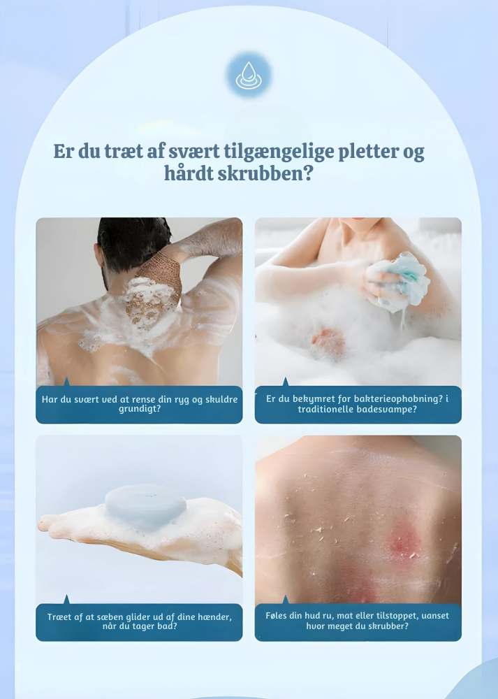 SilkGlide™ – Silikone Eksfolierende Bade Skrubbebælte