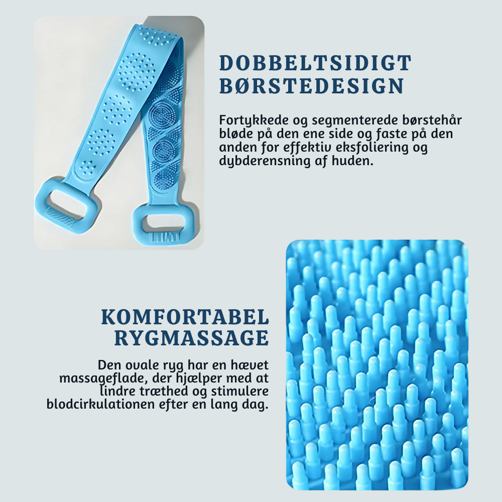 SilkGlide™ – Silikone Eksfolierende Bade Skrubbebælte