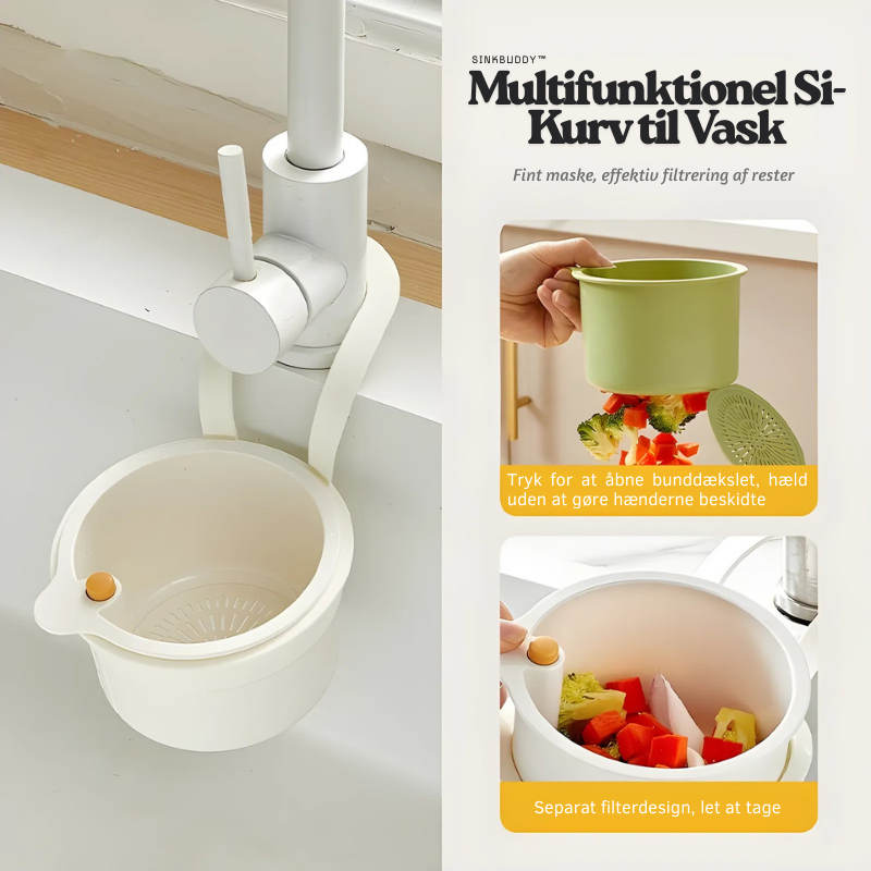 SinkBuddy™ – Multifunktionel Si-Kurv til Vask