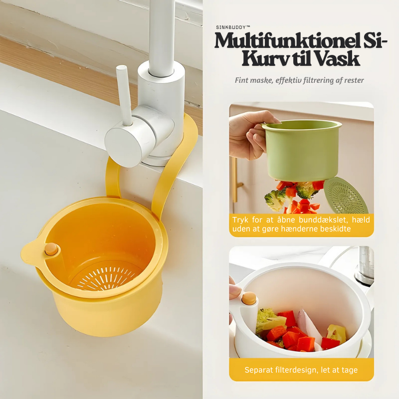 SinkBuddy™ – Multifunktionel Si-Kurv til Vask