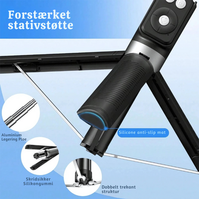 SnapGlow™ – Bærbart 6-i-1 LED Ringlys Stativ