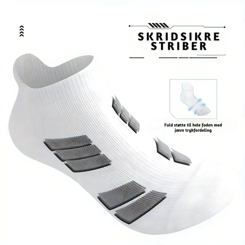 SoftStride™ – Åndbare Antiskrid Polstrede Sokker