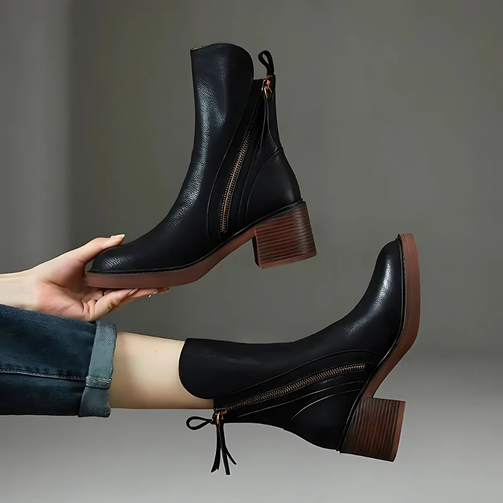 Sorelle™ – Elegante Ankelstøvler i Læder