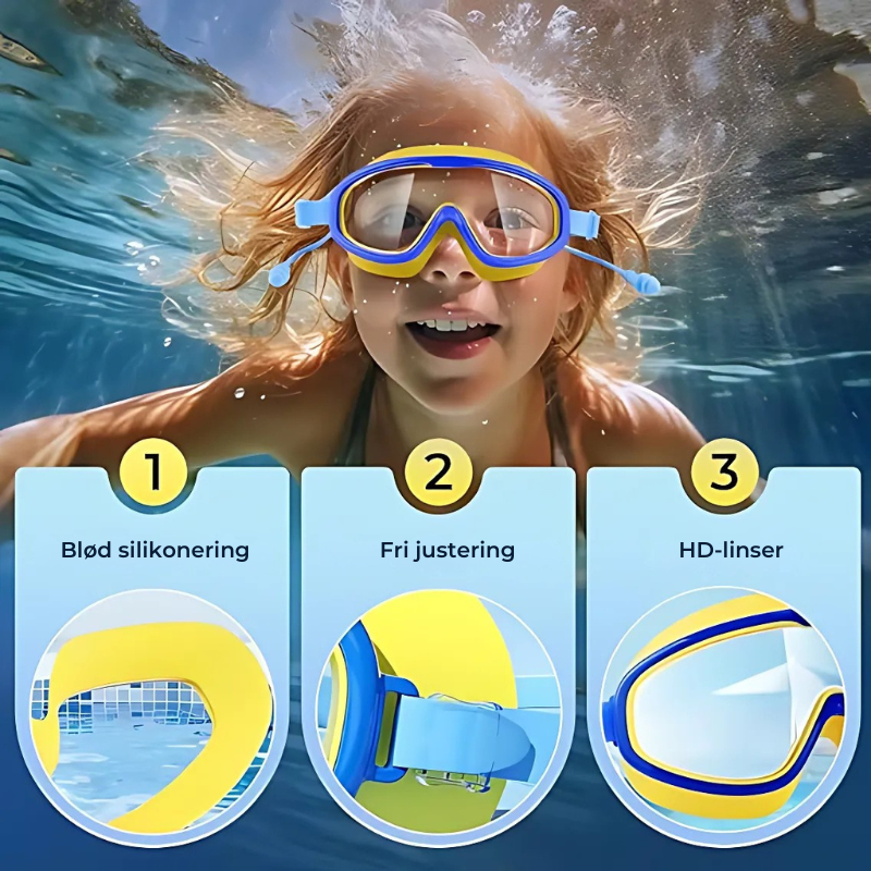 SplashGuard™ – HD Anti-dug Svømmebriller til Børn