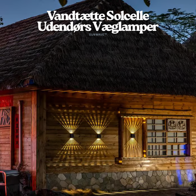 SunWave™ – Vandtætte Solcelle Udendørs Væglamper