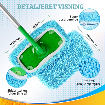 SwiftClean™ – Genanvendelige Mikrofiber-Moppehylder