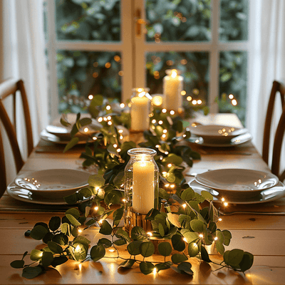 EucaGlow™ – Lysende LED Lyskæde med Olivenblade