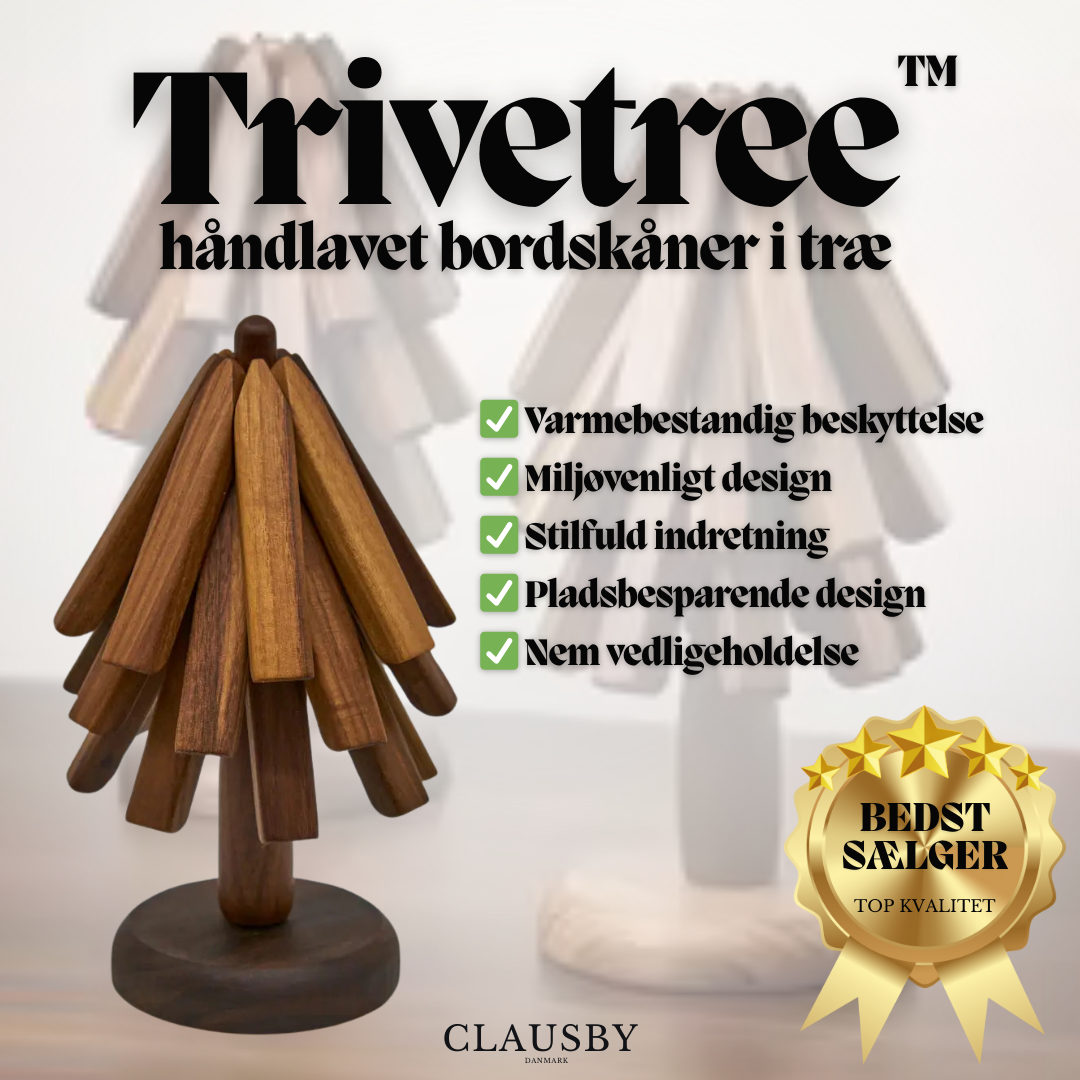 Trivetree™ - håndlavet bordskåner i træ