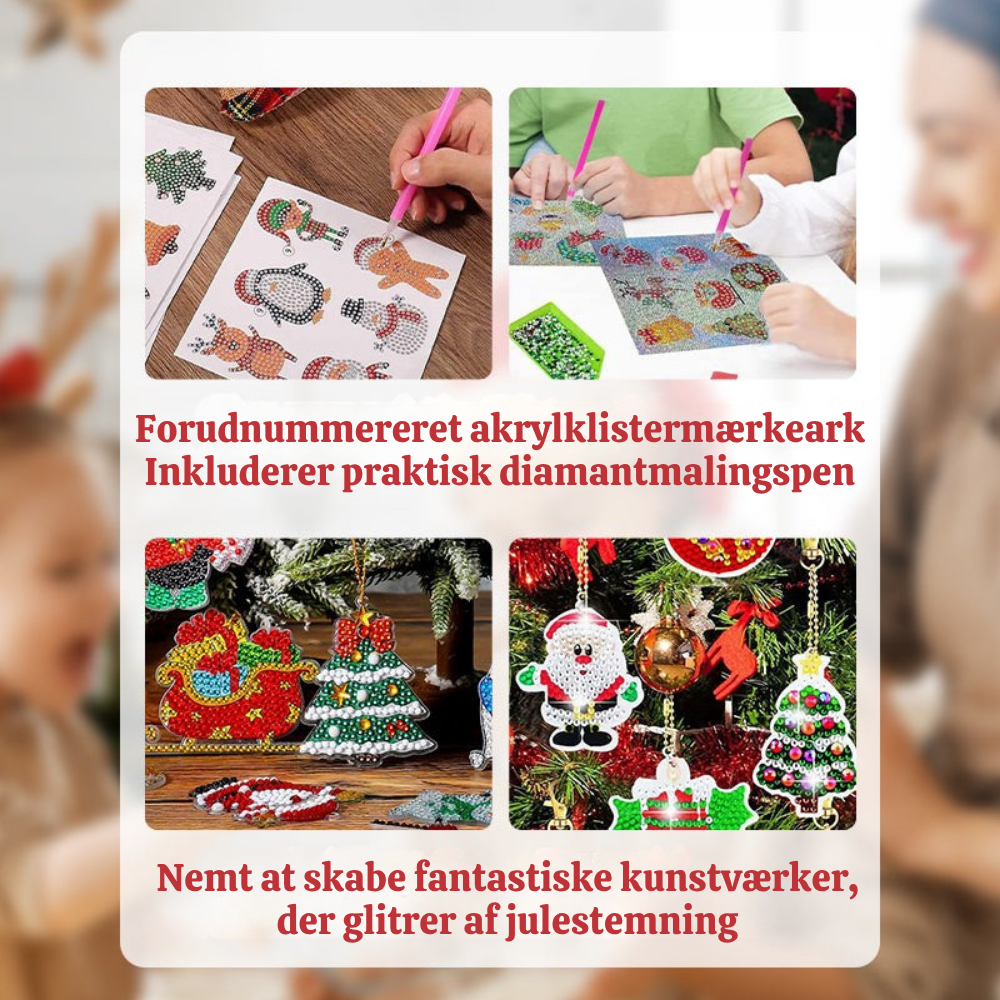TwinkleCraft™ – Jule DIY Diamantmaleri Nøgleringssæt