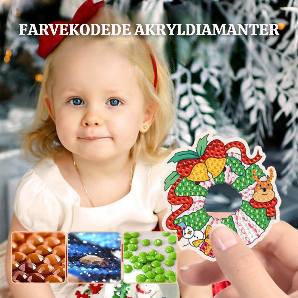 TwinkleCraft™ – Jule DIY Diamantmaleri Nøgleringssæt