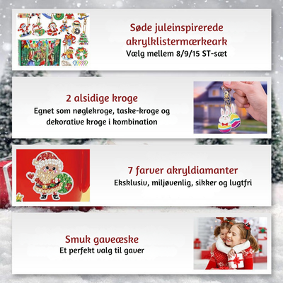 TwinkleCraft™ – Jule DIY Diamantmaleri Nøgleringssæt