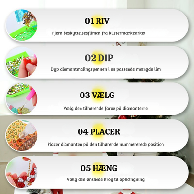 TwinkleCraft™ – Jule DIY Diamantmaleri Nøgleringssæt