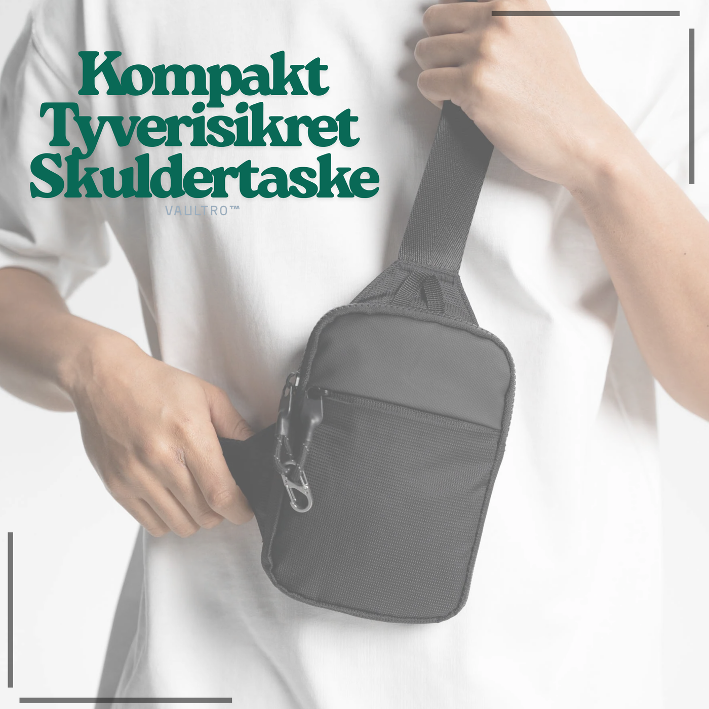 Vaultro™ – Kompakt Tyverisikret Skuldertaske