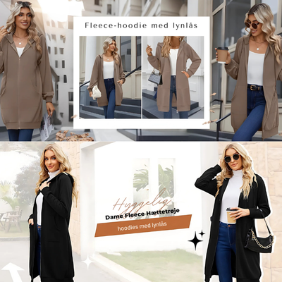 Zarah™ – Hyggelig Dame Fleece Hættetrøje med Lynlås