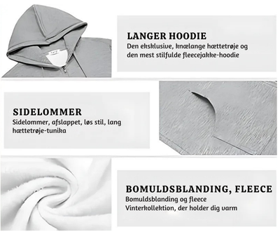 Zarah™ – Hyggelig Dame Fleece Hættetrøje med Lynlås