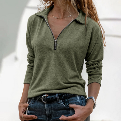 Zyra™ – Stilfuld Top med Lynlåsdétalje