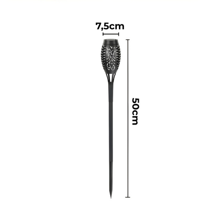 Glowvia™ – Realistisk Solcelledrevet Flammetorch