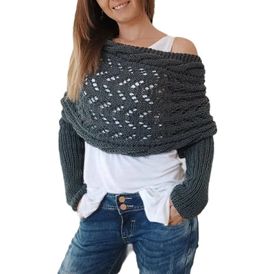 CableWrap™ - Alsidig Strikket Cape Bolero