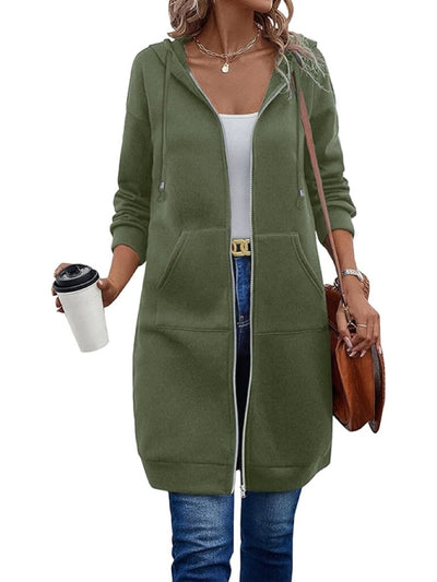 Zarah™ – Hyggelig Dame Fleece Hættetrøje med Lynlås